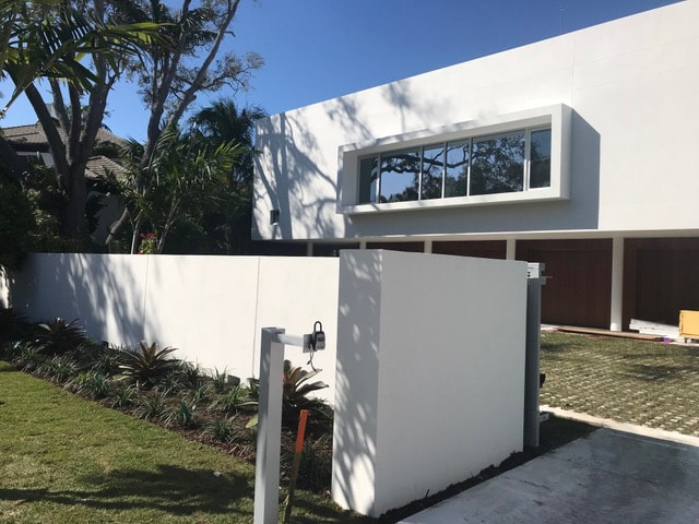 White Stucco Exterior, Sarasota Florida